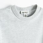 Szary t-shirt basic z bawełną czesaną NOWEAR