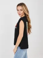 T-shirt damski, czarny, Sublevel