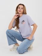 T-shirt damski, fioletowy, Sublevel