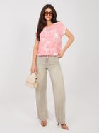 T-shirt damski, koralowy, Sublevel