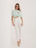 T-shirt damski, miętowy, Sublevel