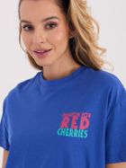 T-shirt damski, niebieski, Sublevel