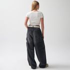 T-shirt prążkowany z domieszką modalu NOWEAR