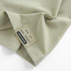 T-shirt unisex khaki oversize z bawełny czesanej NOWEAR