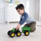 Tomy, John Deere, Monster, traktor z przyczepą, zabawka z światłem i dźwiękiem