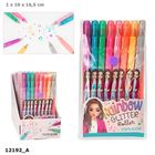 Top Model, brokatowe żelopisy, tęczowe