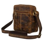 Torba listonoszka, brązowa, skórzana, Peterson