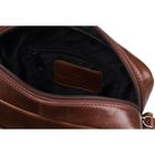 Torba listonoszka, brązowa, skórzana, Peterson