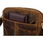 Torba listonoszka, brązowa, skórzana, Peterson
