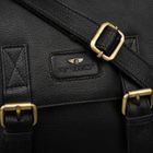 Torba listonoszka, czarna, skórzana, Peterson