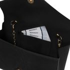 Torebka kopertówka, czarna, brokatowa, Rovicky