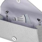 Torebka kopertówka, srebrna, brokatowa, Rovicky