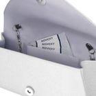 Torebka kopertówka, srebrna, skóra ekologiczna, Rovicky