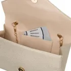 Torebka kopertówka, złota, skóra ekologiczna, Rovicky