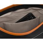 Torebka listonoszka, czarna, skóra ekologiczna, Peterson