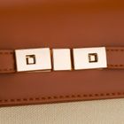 Torebka listonoszka, ecru, skóra ekologiczna, Peterson