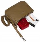 Torebka listonoszka, khaki, skóra ekologiczna, David Jones