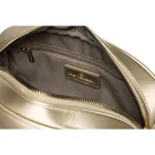 Torebka listonoszka, złota, skóra ekologiczna, Peterson