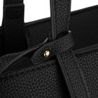 Torebka shopper z etui, czarna, skóra ekologiczna, Peterson