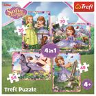 Trefl, Jej Wysokość Zosia, W świecie księżniczki Zosi, puzzle 4w1