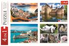 Trefl, Santorini, Wenecja, Zamek w Sully-sur-Loire, Kotki, puzzle, 4-1000 elementów