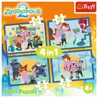 Trefl, Zwierzogród 2, Zootopia pełna przygód, puzzle 4w1