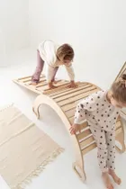 tupti.wood, duży bujak montessori + duża zjeżdżalnia, drabinka, naturalny