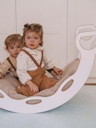 tupti.wood, poduszka do bujaka montessori, materac do dużego bujaka, beżowy