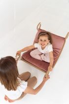 tupti.wood, poduszka do bujaka montessori, materac do małego bujaka, różowy