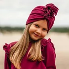 Turban dziewczęcy, bordowy, Eevi