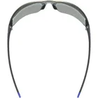 Uvex, Equate, okulary rowerowe, black-blue matt-mirror blue