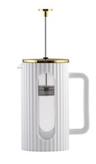 Vialli Design, Livio, zaparzacz do kawy i herbaty, biało-złoty, 1000 ml