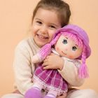 Victoria Sport, lalka szmaciana z dżwiękiem, fioletowa