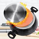 Vilde, Black line, patelnia granitowa głęboka ze szklaną pokrywką, 28 cm, 3,5 l