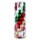 Vilde, bombki choinkowe, nietłukące, srebrne, czerwone, złote, zielone, 6 cm, 50 szt.