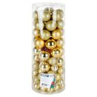 Vilde, bombki choinkowe, nietłukące, złote 4 cm, 6 cm, 100 szt.