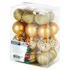Vilde, bombki choinkowe, nietłukące, złote, 5 cm, 24 szt.
