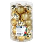 Vilde, bombki choinkowe, nietłukące, złote, 6 cm, 25 szt.
