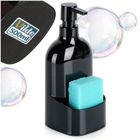 Vilde, dozownik płynu do naczyń z pojemnikiem na gąbkę, czarny, 500 ml