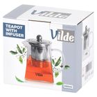 Vilde, dzbanek z zaparzaczem do herbaty, żaroodporny, szklany, 490 ml