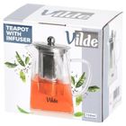 Vilde, dzbanek z zaparzaczem do herbaty, żaroodporny, szklany, 730 ml