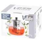 Vilde, dzbanek z zaparzaczem do herbaty, żaroodporny, szklany, 850 ml