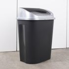 Vilde, kosz na śmieci plastikowy, czarny, 25 l
