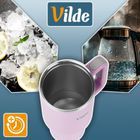 Vilde, kubek termiczny z uchwytem, stalowy, różowy, 1,2l