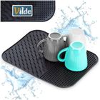 Vilde, mata do suszenia naczyń, silikonowa, czarna, 34-26,5 cm