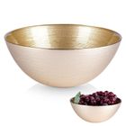 Vilde, miska szklana, złota okrągła, 15 cm, 600 ml