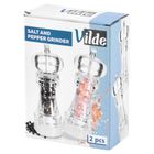 Vilde, młynek do pieprzu i soli, akrylowy, 16 cm, 2 szt.