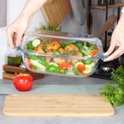 Vilde, naczynie żaroodporne z pokrywką, szklane, 3,1+2,6 l