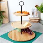 Vilde, patera bambusowa, 3-piętrowa, 34 cm