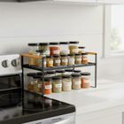 Vilde, półka kuchenna, metalowa, czarna, 33-21-19,5 cm